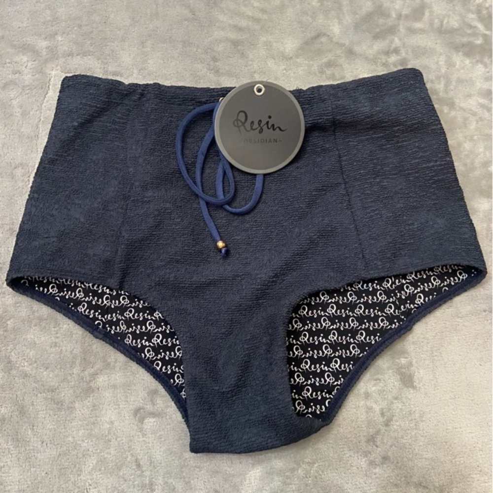 Free People Black Textured High-Waist Bikini Set - Picture 9 of 14